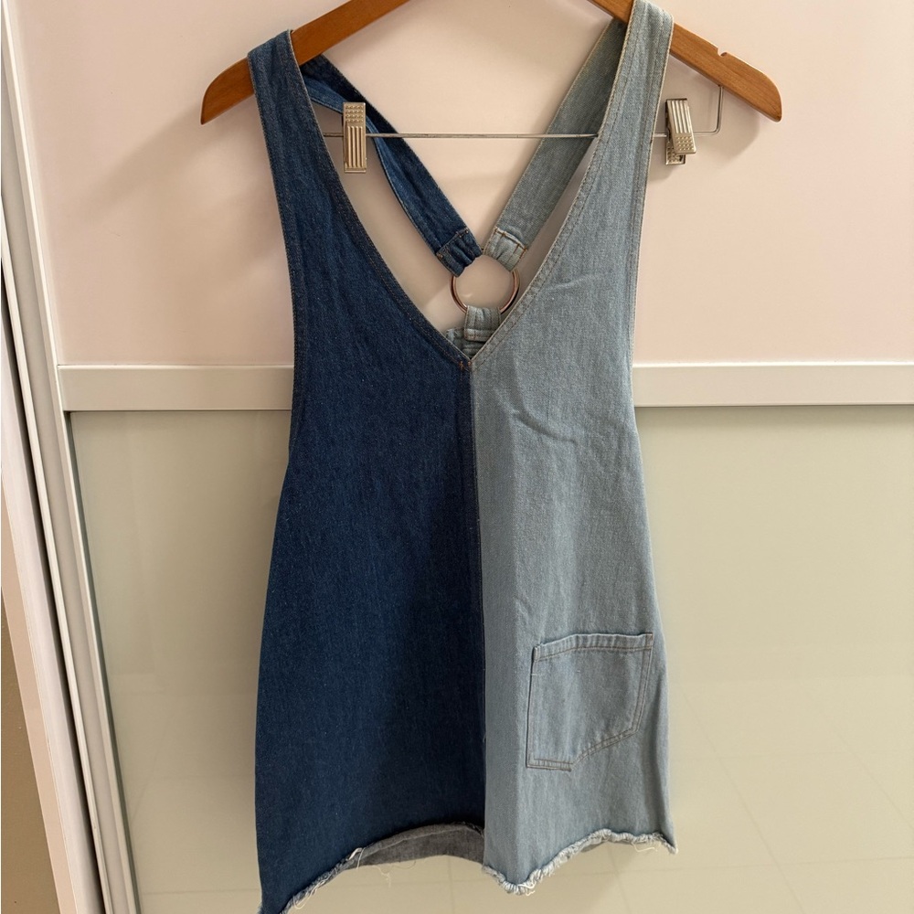 Two-Tone Denim Dress